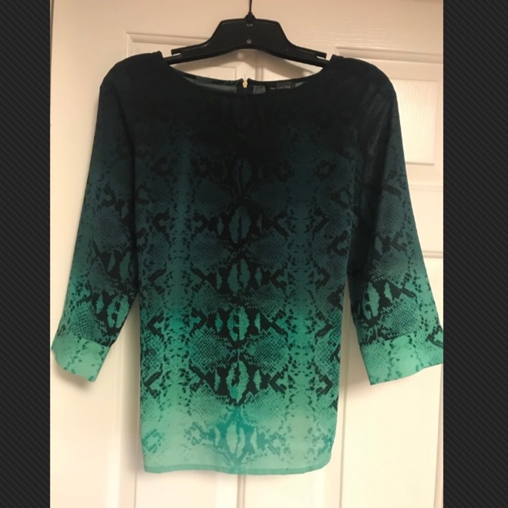 The Limited Green Snake Blouse
